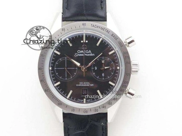 0203 UrbanChic Speedmaster Moonwatch OMF 1:1 Best Edition White Dial Black Hand on SS Bracelet A 8045